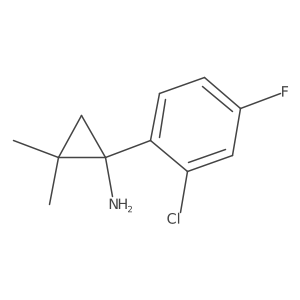 1-(2-Chloro-4-fluorophenyl)-2,2-dimethylcyclopropan-1-amine结构式