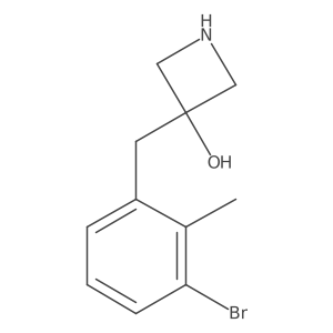 3-[(3-Bromo-2-methylphenyl)methyl]azetidin-3-ol结构式