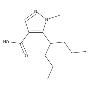 5-(heptan-4-yl)-1-methyl-1H-pyrazole-4-carboxylic acid结构式