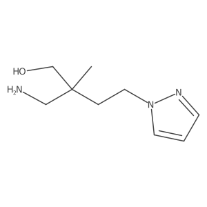 2-(aminomethyl)-2-methyl-4-(1H-pyrazol-1-yl)butan-1-ol结构式