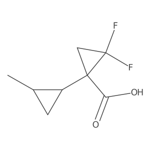 2,2-Difluoro-1-(2-methylcyclopropyl)cyclopropane-1-carboxylic acid结构式