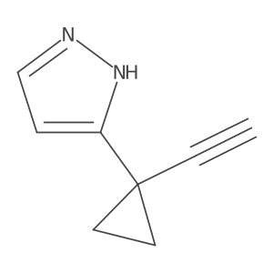 3-(1-ethynylcyclopropyl)-1H-pyrazole结构式