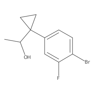 1-[1-(4-Bromo-3-fluorophenyl)cyclopropyl]ethan-1-ol结构式