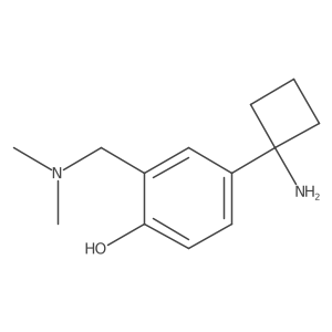 4-(1-Aminocyclobutyl)-2-[(dimethylamino)methyl]phenol结构式