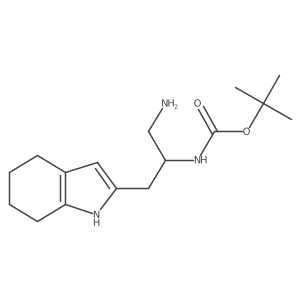 tert-butyl N-[1-amino-3-(4,5,6,7-tetrahydro-1H-indol-2-yl)propan-2-yl]carbamate结构式