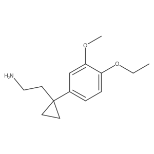 2-[1-(4-Ethoxy-3-methoxyphenyl)cyclopropyl]ethan-1-amine Structure