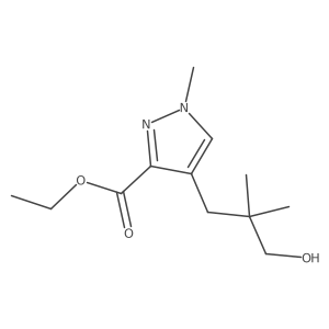 ethyl 4-(3-hydroxy-2,2-dimethylpropyl)-1-methyl-1H-pyrazole-3-carboxylate结构式