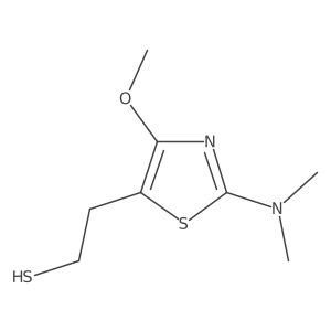 2-[2-(Dimethylamino)-4-methoxy-1,3-thiazol-5-yl]ethane-1-thiol结构式
