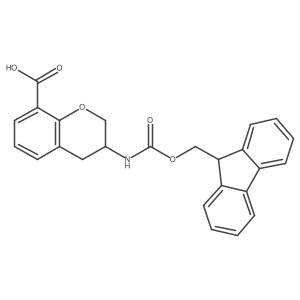 3-({[(9H-fluoren-9-yl)methoxy]carbonyl}amino)-3,4-dihydro-2H-1-benzopyran-8-carboxylic acid结构式