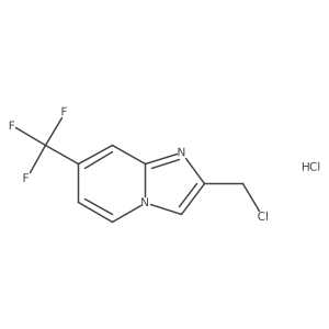 2-(Chloromethyl)-7-(trifluoromethyl)imidazo[1,2-a]pyridine;hydrochloride结构式