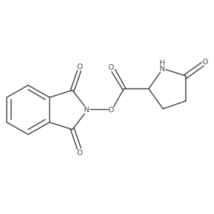 1,3-dioxo-2,3-dihydro-1H-isoindol-2-yl (2R)-5-oxopyrrolidine-2-carboxylate结构式