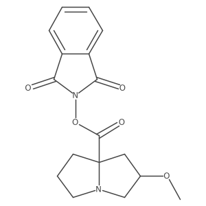 1,3-dioxo-2,3-dihydro-1H-isoindol-2-yl 2-methoxy-hexahydro-1H-pyrrolizine-7a-carboxylate结构式
