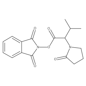 1,3-dioxo-2,3-dihydro-1H-isoindol-2-yl 3-methyl-2-(2-oxopyrrolidin-1-yl)butanoate Structure
