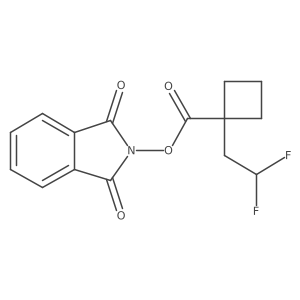 1,3-dioxo-2,3-dihydro-1H-isoindol-2-yl 1-(2,2-difluoroethyl)cyclobutane-1-carboxylate结构式
