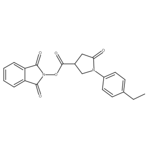 1,3-dioxo-2,3-dihydro-1H-isoindol-2-yl 1-(4-ethylphenyl)-5-oxopyrrolidine-3-carboxylate Structure