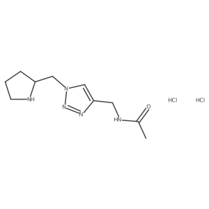 N-[[1-(Pyrrolidin-2-ylmethyl)triazol-4-yl]methyl]acetamide;dihydrochloride结构式