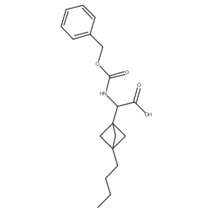 2-(3-Butyl-1-bicyclo[1.1.1]pentanyl)-2-(phenylmethoxycarbonylamino)acetic acid Structure