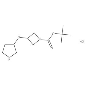 tert-Butyl 3-(pyrrolidin-3-yloxy)azetidine-1-carboxylate hydrochloride Structure