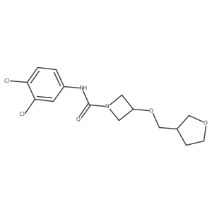 N-(3,4-dichlorophenyl)-3-[(oxolan-3-yl)methoxy]azetidine-1-carboxamide Structure