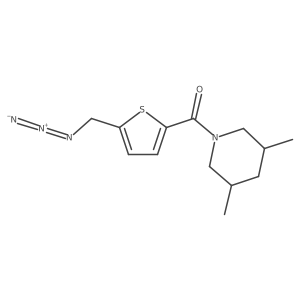 1-[5-(Azidomethyl)thiophene-2-carbonyl]-3,5-dimethylpiperidine结构式