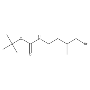 tert-butylN-(4-bromo-3-methylbutyl)carbamate结构式