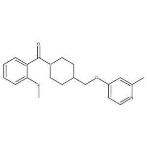2-Methyl-4-({1-[2-(methylsulfanyl)benzoyl]piperidin-4-yl}methoxy)pyridine Structure