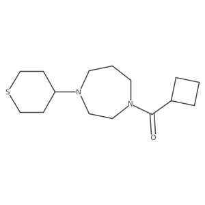 1-Cyclobutanecarbonyl-4-(thian-4-yl)-1,4-diazepane结构式