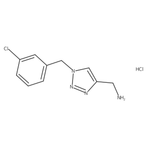 [1-[(3-Chlorophenyl)methyl]triazol-4-yl]methanamine;hydrochloride结构式