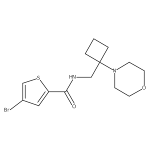 4-bromo-N-{[1-(morpholin-4-yl)cyclobutyl]methyl}thiophene-2-carboxamide Structure