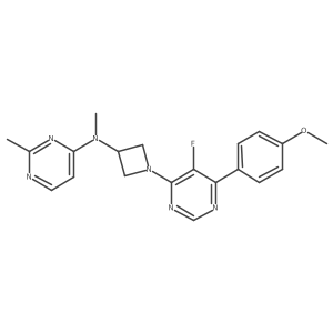 N-{1-[5-fluoro-6-(4-methoxyphenyl)pyrimidin-4-yl]azetidin-3-yl}-N,2-dimethylpyrimidin-4-amine Structure