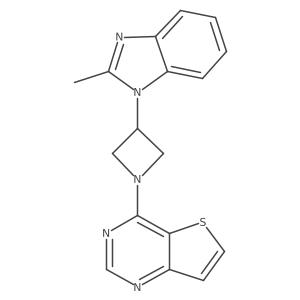 2-methyl-1-(1-{thieno[3,2-d]pyrimidin-4-yl}azetidin-3-yl)-1H-1,3-benzodiazole Structure