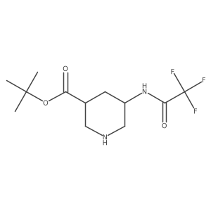 Tert-butyl 5-(trifluoroacetamido)piperidine-3-carboxylate结构式