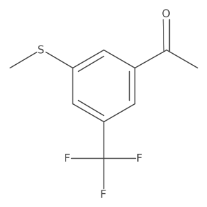 1-(3-(Methylthio)-5-(trifluoromethyl)phenyl)ethanone结构式