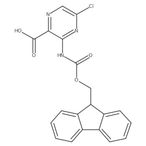 5-chloro-3-({[(9H-fluoren-9-yl)methoxy]carbonyl}amino)pyrazine-2-carboxylic acid结构式