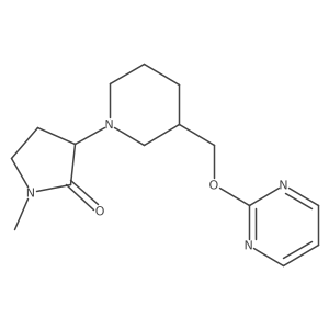 1-Methyl-3-{3-[(pyrimidin-2-yloxy)methyl]piperidin-1-yl}pyrrolidin-2-one结构式