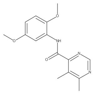N-(2,5-Dimethoxyphenyl)-5,6-dimethylpyrimidine-4-carboxamide Structure
