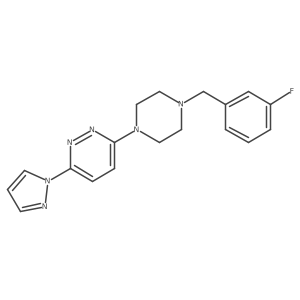 3-{4-[(3-fluorophenyl)methyl]piperazin-1-yl}-6-(1H-pyrazol-1-yl)pyridazine结构式