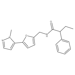 N-{[5-(1-methyl-1H-pyrazol-5-yl)furan-2-yl]methyl}-2-phenylbutanamide Structure