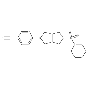 6-(5-Morpholin-4-ylsulfonyl-1,3,3a,4,6,6a-hexahydropyrrolo[3,4-c]pyrrol-2-yl)pyridine-3-carbonitrile Structure
