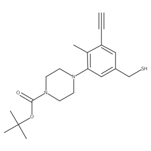 Tert-butyl 4-[3-ethynyl-2-methyl-5-(sulfanylmethyl)phenyl]piperazine-1-carboxylate Structure