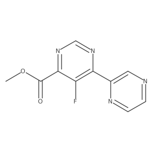 Methyl 5-fluoro-6-(pyrazin-2-yl)pyrimidine-4-carboxylate Structure