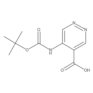5-{[(Tert-butoxy)carbonyl]amino}pyridazine-4-carboxylic acid结构式