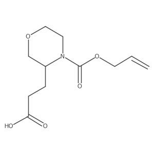 3-{4-[(Prop-2-en-1-yloxy)carbonyl]morpholin-3-yl}propanoic acid结构式
