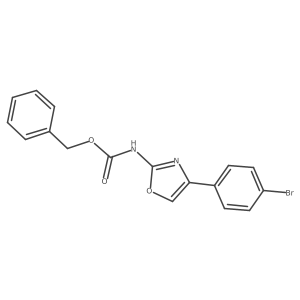 benzyl N-[4-(4-bromophenyl)-1,3-oxazol-2-yl]carbamate Structure