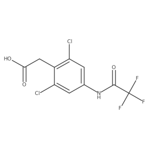2-[2,6-Dichloro-4-(2,2,2-trifluoroacetamido)phenyl]acetic acid结构式