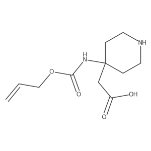 2-(4-{[(Prop-2-en-1-yloxy)carbonyl]amino}piperidin-4-yl)acetic acid Structure