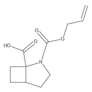 2-[(Prop-2-en-1-yloxy)carbonyl]-2-azabicyclo[3.2.0]heptane-1-carboxylic acid结构式
