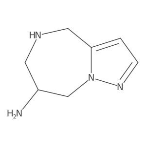 4H,5H,6H,7H,8H-pyrazolo[1,5-a][1,4]diazepin-7-amine结构式