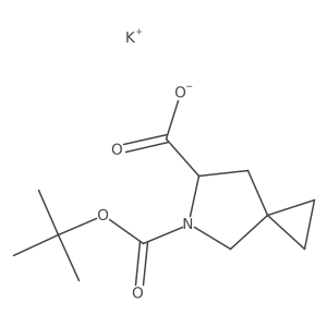 Potassium (R)-5-(tert-butoxycarbonyl)-5-azaspiro[2.4]heptane-6-carboxylic acid Structure