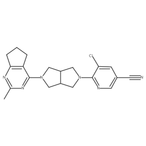 5-chloro-6-(5-{2-methyl-5H,6H,7H-cyclopenta[d]pyrimidin-4-yl}-octahydropyrrolo[3,4-c]pyrrol-2-yl)pyridine-3-carbonitrile Structure